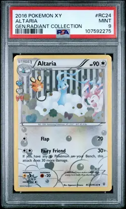 2016 POKEMON XY GENERATIONS RADIANT COLL #RC24 ALTARIA PSA 9 - Image 1