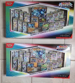 PRISMATIC EVOLUTIONS Lucario EX and Tyranitar EX Premium Collection In Hand!! - Image 1