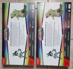 PRISMATIC EVOLUTIONS Lucario EX and Tyranitar EX Premium Collection In Hand!! - Image 2