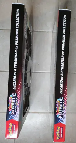 PRISMATIC EVOLUTIONS Lucario EX and Tyranitar EX Premium Collection In Hand!! - Image 3