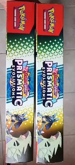 PRISMATIC EVOLUTIONS Lucario EX and Tyranitar EX Premium Collection In Hand!! - Image 5