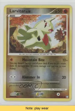Larvitar Reverse Foil Pokemon Diamond & Pearl Mysterious Treasures #87 READ 2f4 - Image 1