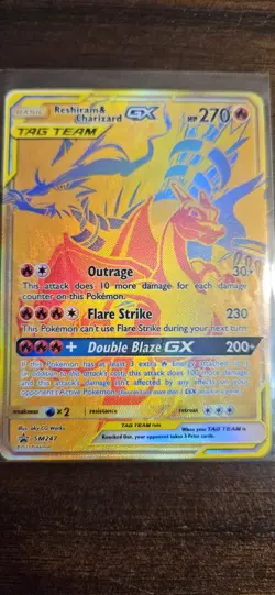 Pokemon Reshiram & Charizard GX SM247 Black Star Promo - Image 1