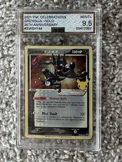 Pokemon Celebration Black Star Promo Greninja Gold Star SWSH144 AGS Mint+ 9.5 - Image 1