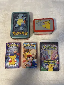 Vintage Pokemon Collection WOTC Lot Of 5. Pokemon Movies And Pokemon Containers. - Image 1
