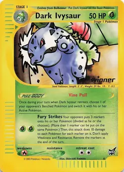 Pokemon Dark Ivysaur #6 Winner Stamp Best Of Game Promo - Image 1