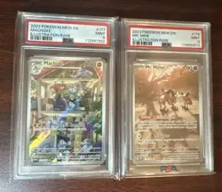 2023 POKEMON MEW EN-151 ILLUSTRATION RARE #177/ 179 MACHOKE And MR MIME PSA 9 - Image 1