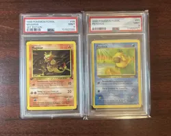 1999 POKEMON FOSSIL #39 / 53 PSYDUCK/MAGMAR PSA 9 GEM MINT - Image 1