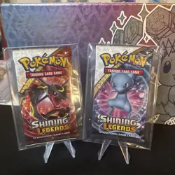Pokemon Shining Legends 2x Booster Pack Lot- Mew Art/RayquazaArt-Factory Sealed - Image 1
