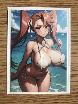 High School Of The Dead Saya Takagi sexy seashell bikini Waifu Doujin NM Card - Image 2
