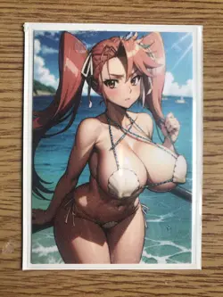 High School Of The Dead Saya Takagi sexy seashell bikini Waifu Doujin NM Card - Image 4