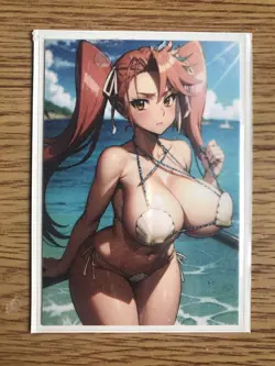 High School Of The Dead Saya Takagi sexy seashell bikini Waifu Doujin NM Card - Image 5