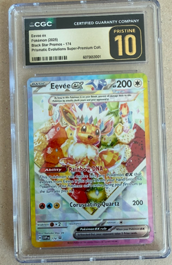 CGC PRISTINE 10 Eevee Ex SVP 174 SPC Prismatic Evolutions Premium Pokemon Card - Image 1