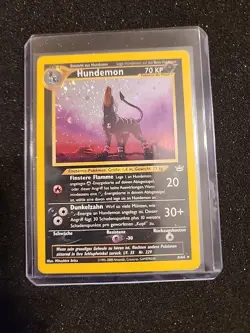 Hundemon Houndoom German 8/64 Neo Revelations Holo Swirl Pokemon Card MP - Image 1