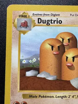 Shadowless Dugtrio 19/102 Base Set Wotc Pokemon Card Rare HP - Image 3