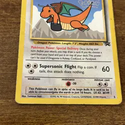 Pokemon Dragonite #5 WB First Movie Black Star Promo Card HP - Image 3