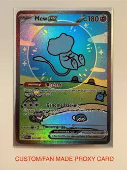 Pokemon Bubble Mew Ex 232/091 Paldean Fates CUST0M Fan Made Special SIR Card - Image 1