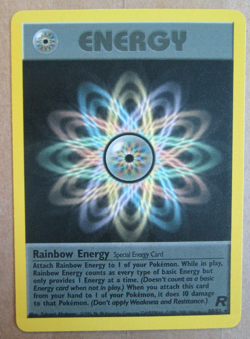 Rainbow Energy - 80/82 - Rare WOTC TCG-Team Rocket Pokemon Card - Image 1