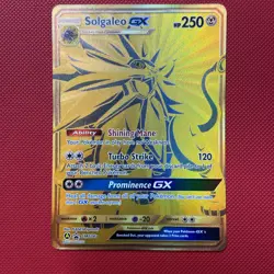 SOLGALEO GX SM104a Hidden Fates Sun Moon Gold Promo Pokemon Card Near Mint - Image 1
