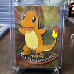 Charmander #04 Holo Topps TV Animation Black Label Pokemon Card - LP - Image 1