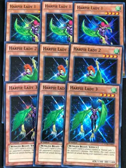 YUGIOH HARPIE LADY DECK CORE 1,2,3 LCJW-EN090/091/092 1ST SUPER! NINE CARDS! - Image 1