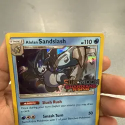 Alolan Sandslash SM18 Promo SM Promos Stamped Pokemon Card - Image 1