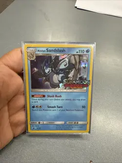Alolan Sandslash SM18 Promo SM Promos Stamped Pokemon Card - Image 2