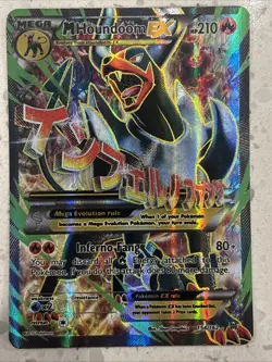Mega Houndoom EX Full-Art XY Breakthrough Card 154/162 2015 Potential PSA 9/10 - Image 1