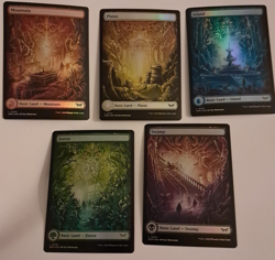 5 Full Art FOIL BASIC LAND SET 1 EACH NM/M Duskmourn MTG Magic the Gathering - Image 1