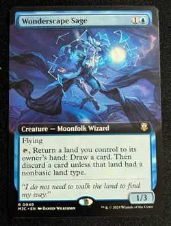 MTG - Wonderscape Sage EXTENDED ART - Modern Horizons 3 - Commander - Pack Fresh - Image 1