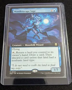 MTG - Wonderscape Sage EXTENDED ART - Modern Horizons 3 - Commander - Pack Fresh - Image 2