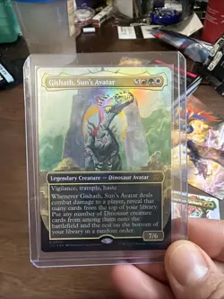 MTG Gishath, Sun's Avatar Borderless Foil, Mythic, Lost Caverns of Ixalan - Image 1