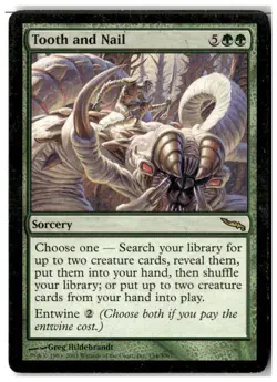 MTG Tooth and Nail - Mirrodin Heavily Played English - Image 1