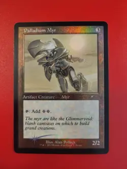 MTG *FOIL* Palladium Myr (Retro Frame) WPN Promo. LP or better. Magic. - Image 1