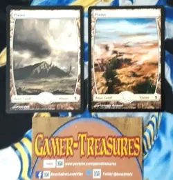 Plains MTG Zendikar Full-Art Common Land Original Zenikar Moderately Played x2 - Image 1