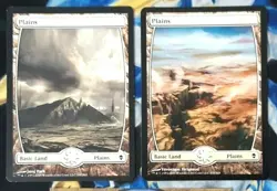 Plains MTG Zendikar Full-Art Common Land Original Zenikar Moderately Played x2 - Image 2