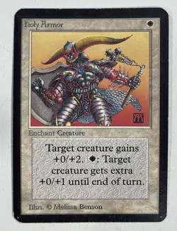 Holy Armor Alpha MP Moderate Play MTG Magic The Gathering - Image 1