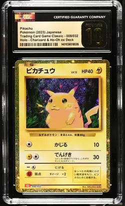 CGC Pristine 10 Pikachu 008/032 Japanese Classic Collection Holo Pokemon TCG - Image 2
