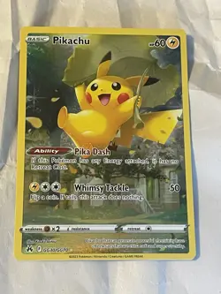 Pikachu GG30/GG70 Crown Zenith: Full Art Holo Pokemon Trading Card - Image 1