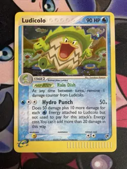 Pokemon TCG Holo Ludicolo Sandstorm 7/100 Ungraded LP - Image 1