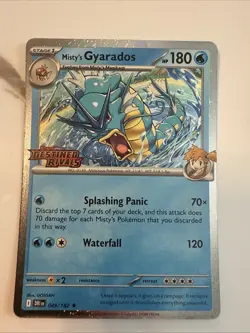 Misty’s Gyarados 049/182 Stamped Holo Rare -Destined Rivals 2025 NM+ Pokemon TCG - Image 1