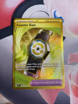Counter Gain 249/191: Surging Sparks Holo Secret Rare Gold Pokemon - Image 1