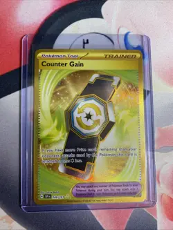 Counter Gain 249/191: Surging Sparks Holo Secret Rare Gold Pokemon - Image 3