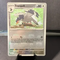 Pokemon TCG Tranquill (Master Ball Pattern) SV: Black Bolt 072/086 NM/M - Image 1