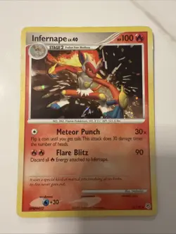 Pokemon TCG Infernape 5/130 Holo Rare Diamond & Pearl 2007 LP - Image 1