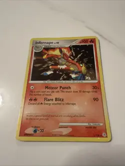 Pokemon TCG Infernape 5/130 Holo Rare Diamond & Pearl 2007 LP - Image 2