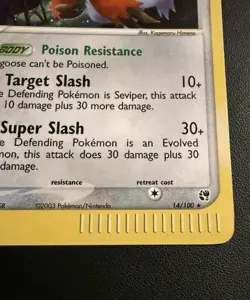 Zangoose 14/100 Holo Pokemon EX Sandstorm Holo Vintage TCG - LP 2003 E-reader - Image 3