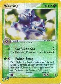 Pokemon - Weezing - 24/109 - Rare - Reverse Holo - EX Ruby and Sapphire - NM - Image 1