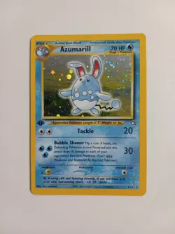 2000 Pokemon TCG Azumarill 2/111 1st Edition Neo Genesis Holo Rare - Image 1