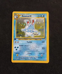 2000 Pokemon TCG Azumarill 2/111 1st Edition Neo Genesis Holo Rare - Image 3